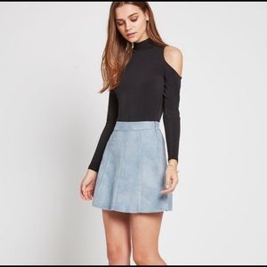 Bcbgeneration faux suede mini skirt